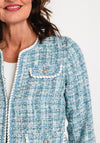 Leo & Ugo Short Open Tweed Jacket, Blue