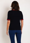 Leo & Ugo Boat Anchor Knit Top, Navy