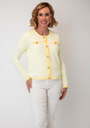 Leo & Ugo Knit Floral T-Shirt and Jacket Twinset, Yellow