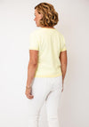 Leo & Ugo Knit Floral T-Shirt and Jacket Twinset, Yellow