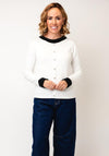 Leo & Ugo Pearl Embellished Cardigan, White