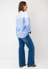 Leo & Ugo Striped with Embellished Detail Shirt, Blue Multi