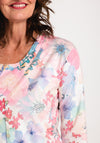 Leo & Ugo Floral Print Twin Set, Pink