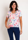 Leo & Ugo Floral Print Twin Set, Pink