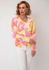 Leo & Ugo Knit Floral T-Shirt and Jacket Twinset, Multi Coloured