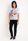 Leo & Ugo Rhinestone Print Top, White