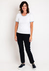 Leo & Ugo Cable Trim T-Shirt, White