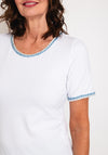 Leo & Ugo Cable Trim T-Shirt, White