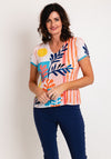 Leo & Ugo Sunset Print Pleated Top, Multi