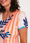 Leo & Ugo Sunset Print Pleated Top, Multi