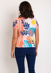 Leo & Ugo Sunset Print Pleated Top, Multi