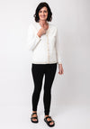 Leo & Ugo Seashell Top & Cardigan Twinset, Off White