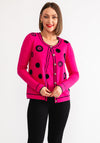 Leo and Ugo Polka Dot and Rose Twinset, Black and Pink