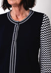 Leo & Ugo Knit Cardigan and Sweater Twinset, Navy and White