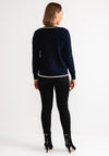 Leo and Ugo Glitter Trim Twinset, Navy