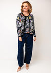 Leo & Ugo Fan Print Top and Cardigan Co Ord, Black