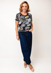 Leo & Ugo Fan Print Top and Cardigan Co Ord, Black