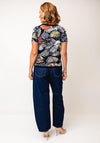Leo & Ugo Fan Print Top and Cardigan Co Ord, Black