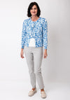 Leo & Ugo Printed Sweater and Cardigan Twinset, Blue
