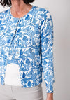 Leo & Ugo Printed Sweater and Cardigan Twinset, Blue