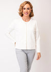 Leo & Ugo Pearl Embellished Top & Cardigan Twinset, Off White