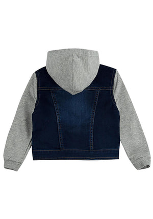 Levi’s Baby Boy Hooded Denim Jacket, Indigo Dusk