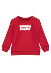 Levi’s Baby Boy Batwing Long Sleeve Sweater, Red
