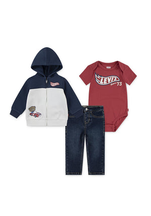 Levi’s Baby Boy Car 3 Piece Set, Navy