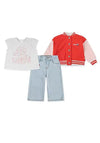 Levi’s Baby Girl Jacket Jean And Tee Set, Pink
