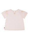 Levi’s Baby Girl Short Sleeve Smocked Tee, Pink