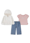 Levi’s Baby Girl Floral 3 Piece Set, Multi