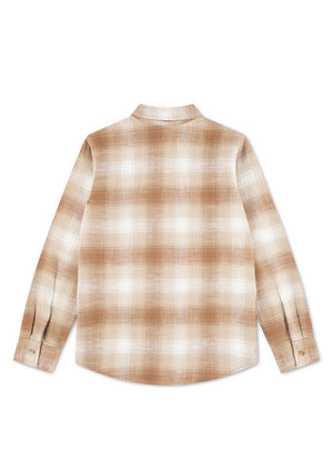 Levi’s Older Boy Check Long Sleeve Shirt, Beige