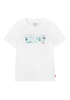 Levis Boy Waves Short Sleeve Tee, White