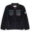 Levi’s Mini Boy Sherpa Long Sleeve Fleece Jacket, Black