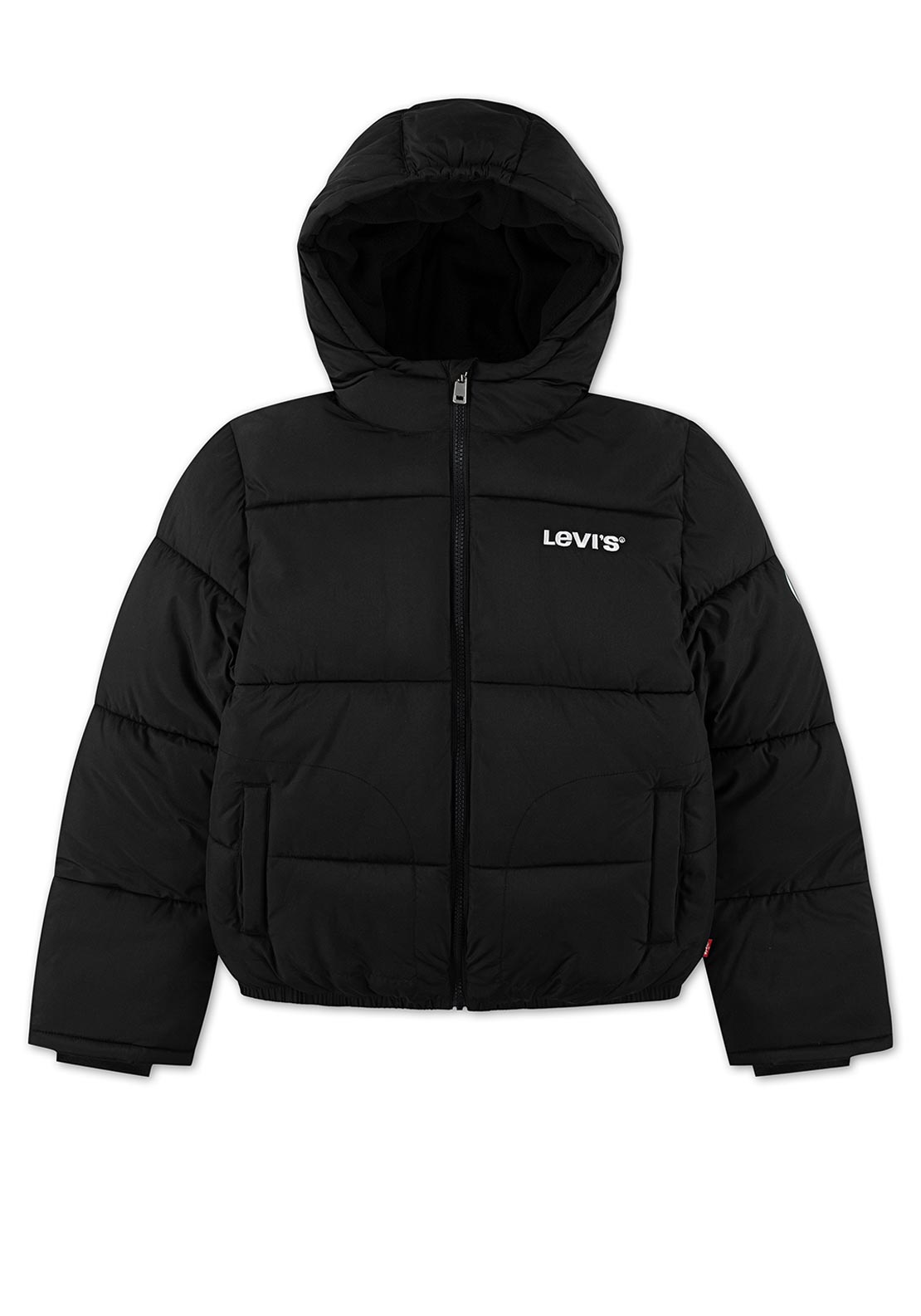 Levi’s Mini Boy Hooded Puffer Coat, Black
