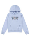 Levi’s Girls Long Sleeve Floral Logo Hoodie, Blue