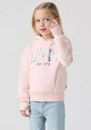 Levi’s Girls Long Sleeve Floral Logo Hoodie, Pink