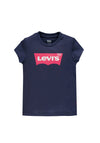 Levi’s Girls Batwing Logo Short Sleeve Tee, Navy