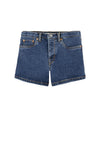 Levis Girl 501 Denim Short, Dark Blue