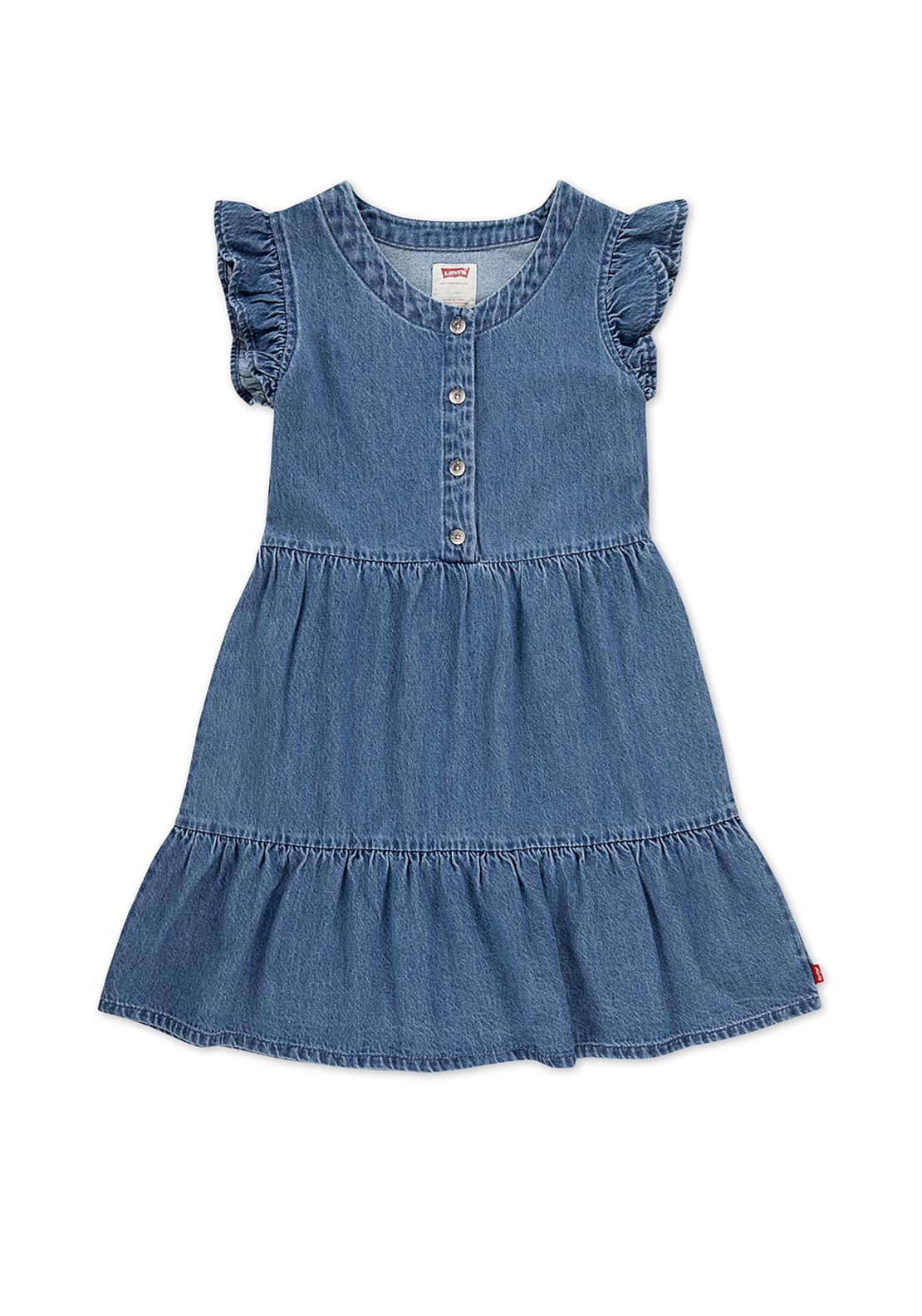 Levi’s Older Girl Flutter Sleeve Denim Dress, Blue