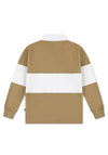 Levi’s Older Boy Timeless Stripe Rugby Polo Top, Tan