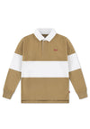 Levi’s Older Boy Timeless Stripe Rugby Polo Top, Tan