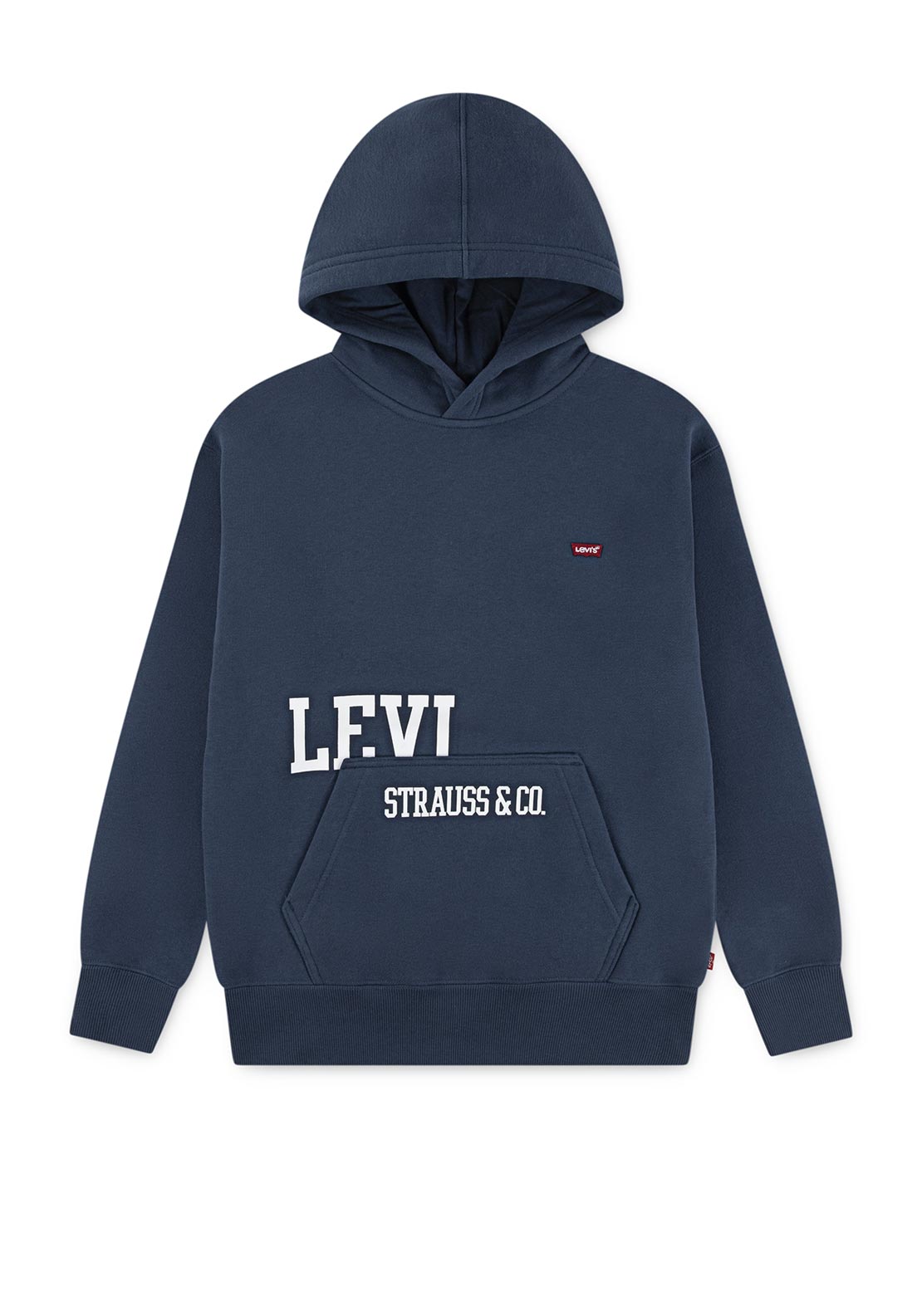 Levi’s Mini Boy Cut Off Long Sleeve Hoodie, Navy