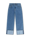 Levi’s Girl Wide Leg Roll Up Cuff Jean, Blue