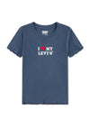Levi’s Girl I Love My Levis Short Sleeve Tee, Navy