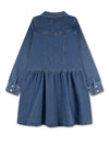 Levi’s Girl Drop Waist Long Sleeve Denim Dress, Blue