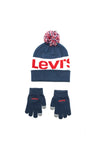 Levi’s Boys Hat and Gloves Set, Navy