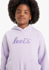 Levi’s Girls Poster Logo Long Sleeve Hoodie, Purple Rose