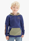 Levi’s Boys Long Sleeve Logo Tape Hoodie, Navy