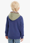 Levi’s Boys Long Sleeve Logo Tape Hoodie, Navy